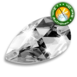 ShineStone DeLuxe - 28mm Tropfen Crystal Strasssteine zum Aufnähen
