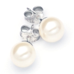 Sterling Silber Ohrstecker gefertigt mit Swarovski® Crystal Pearls 8mm Cream Pearl