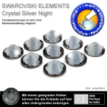 Swarovski 2058 XILION, SS9 Crystal Silver Night Strasssteine zum Aufkleben