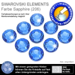 Swarovski 2058 XILION, SS9 Sapphire Strasssteine zum Aufkleben