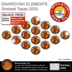 Swarovski 2038 Hotfix SS30 Smoked Topaz Strasssteine zum Aufbügeln