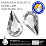 Swarovski Strass Steine 2300 Tropfen 8mm Crystal zum Aufkleben